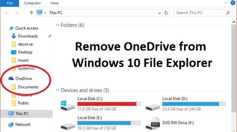 Why You Should Remove OneDrive from File Explorer in Windows 10